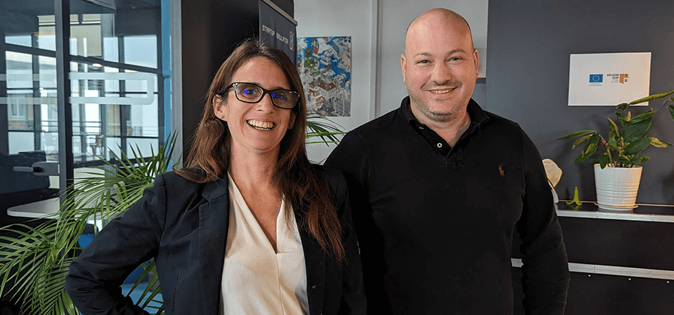 Céline Souliers Directrice de l'incubateur et Guillaume Goury Président de l'incubateur